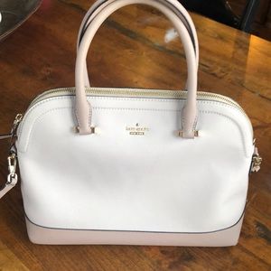 Kate Spade blush two-toned satchel with strap